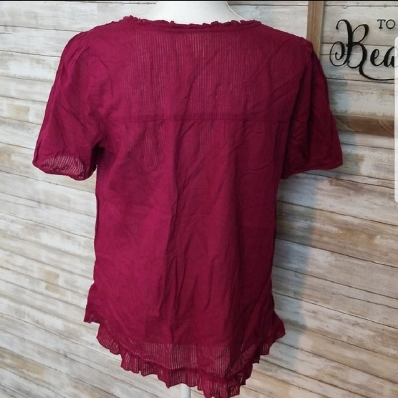 Mossimo Dark Raspberry Blouse Size L - Picture 4 of 8